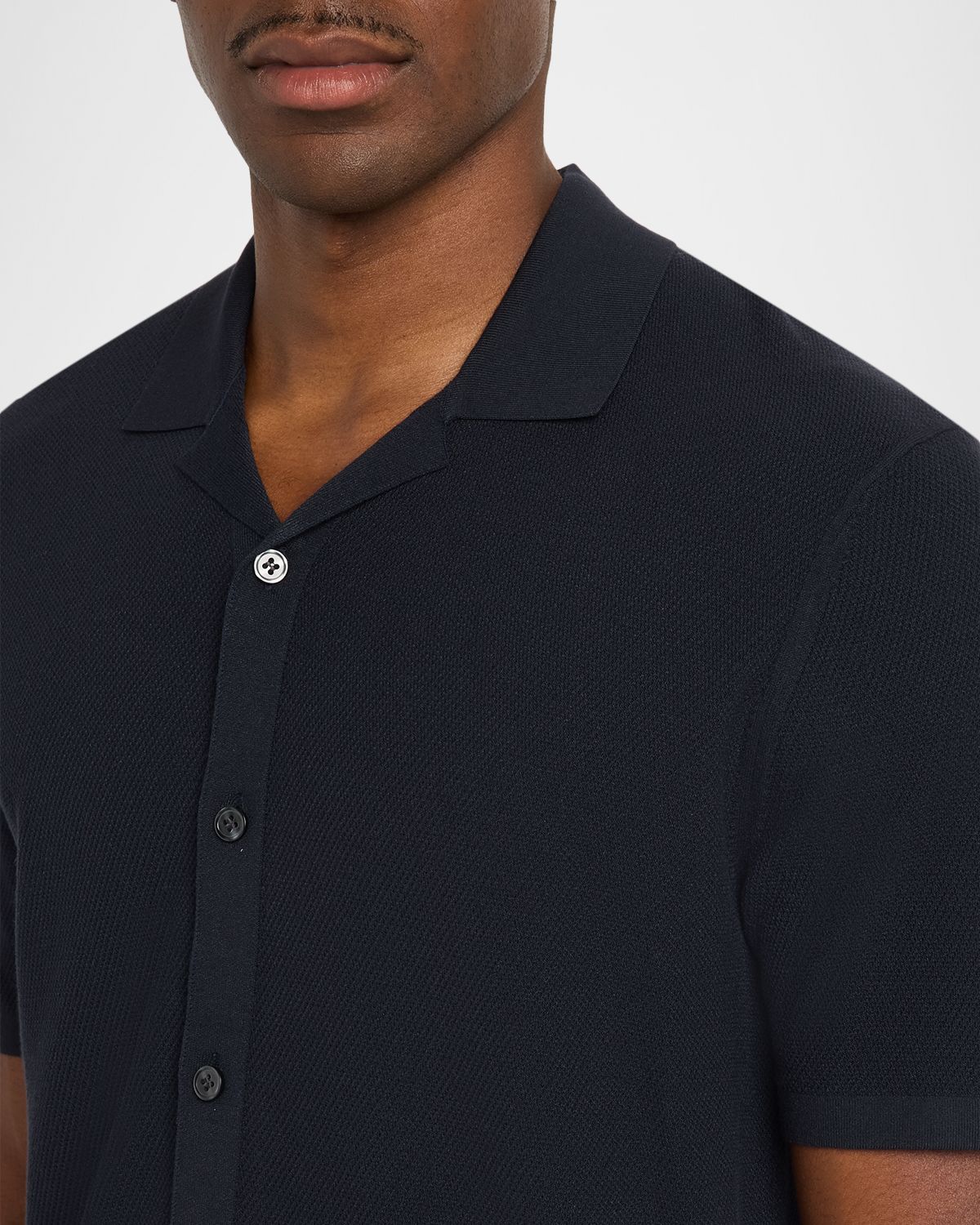 Theory Men 's Viscose Knit Short-Sleeve Shirt | Thumbnail 4