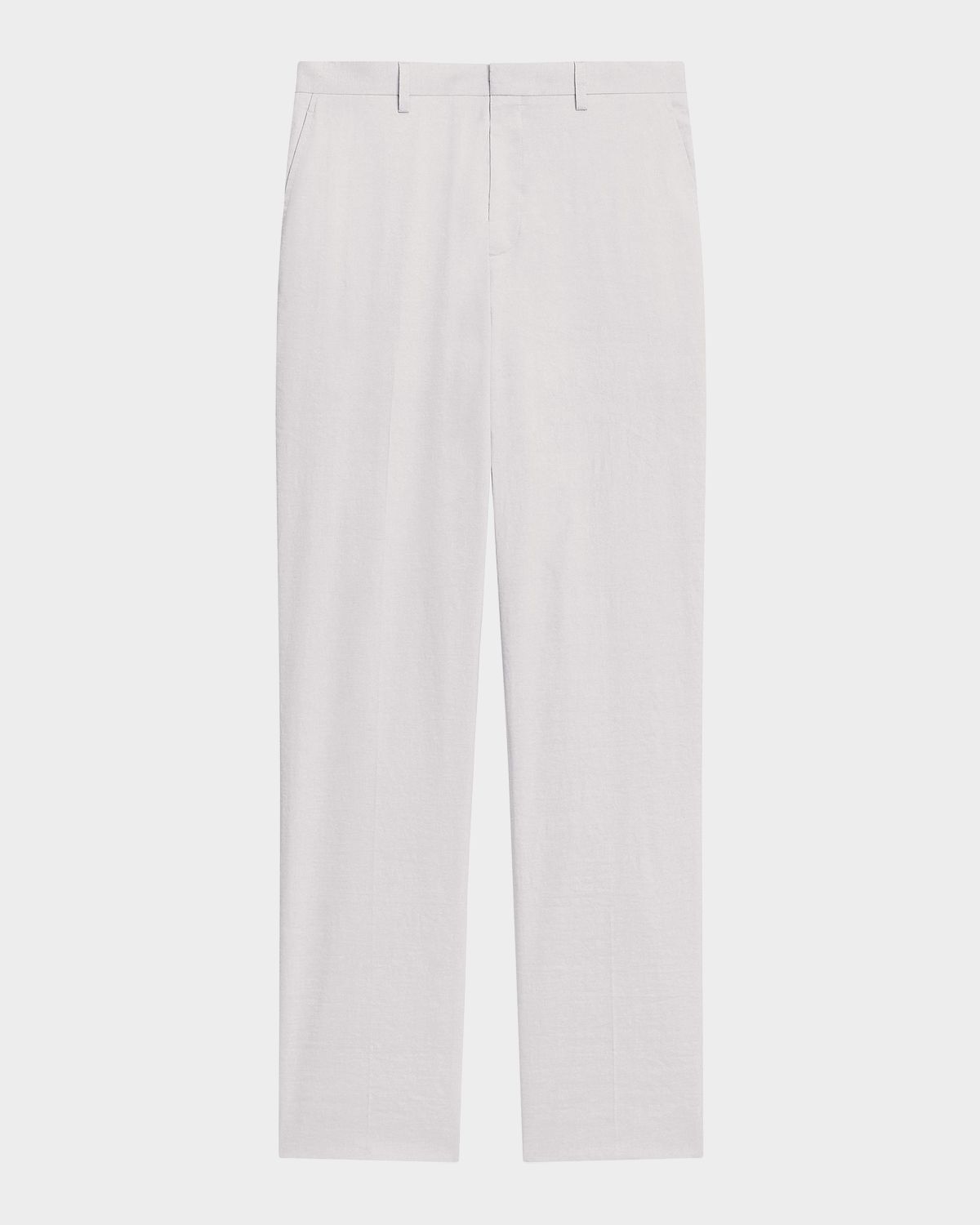Theory Men 's Organic Linen Straight Leg Flat-Front Trousers