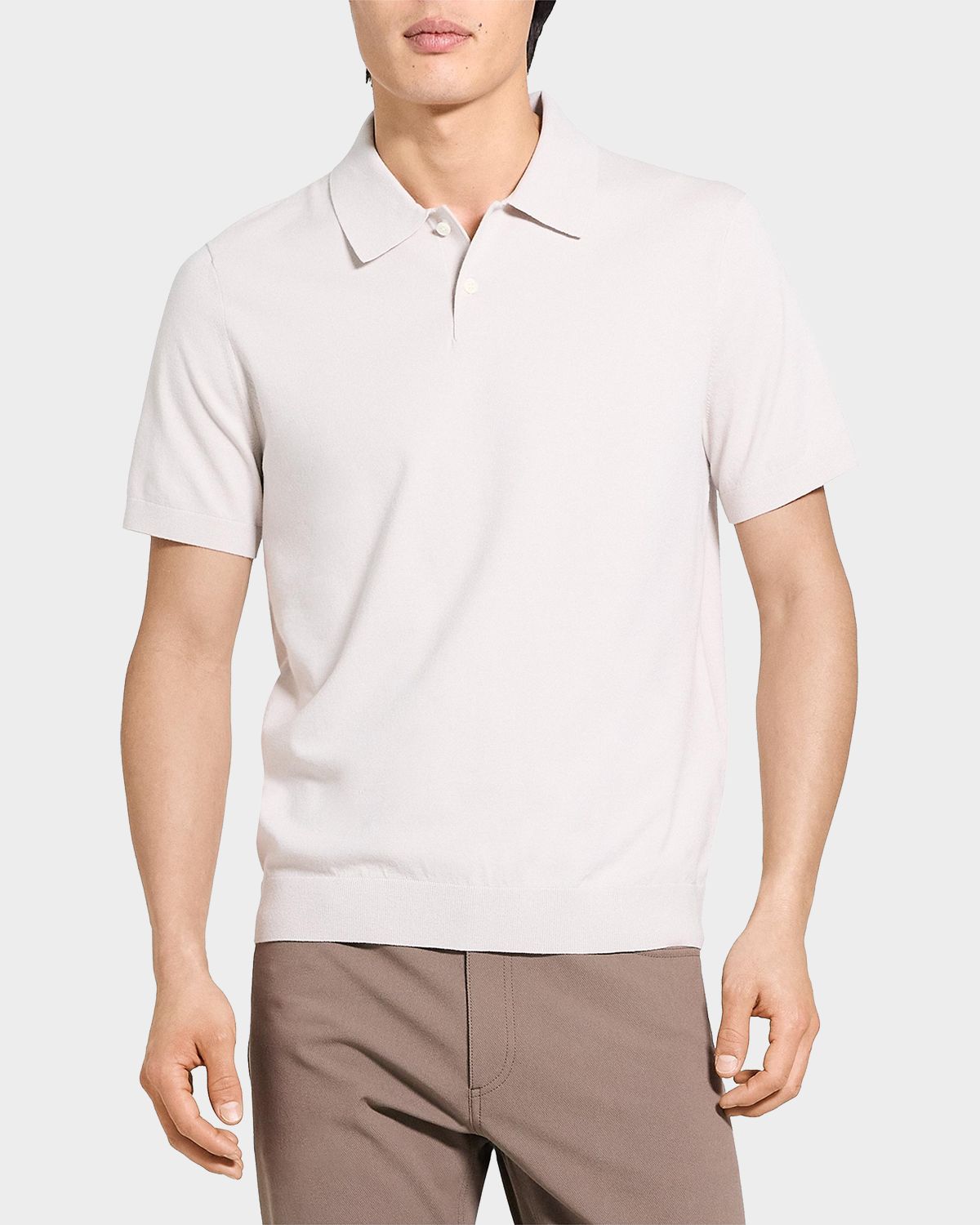 Theory Men 's Soris Viscose Knit Polo Shirt | Thumbnail 3