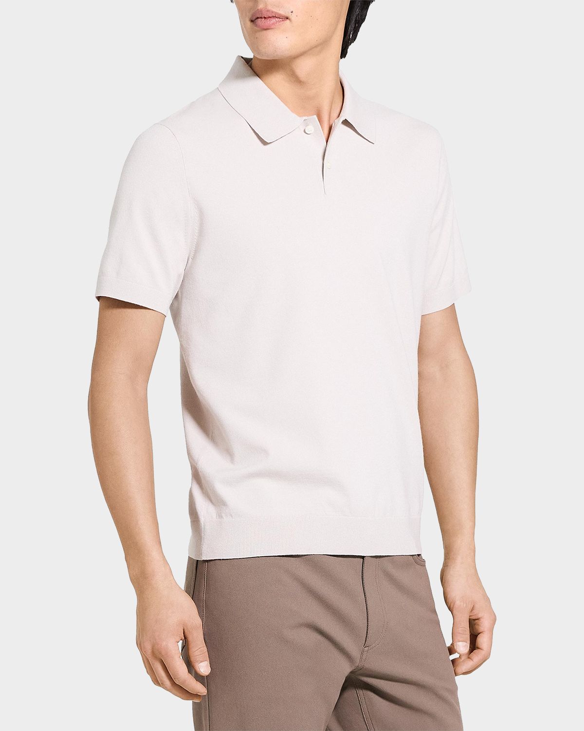 Theory Men 's Soris Viscose Knit Polo Shirt | Thumbnail 5