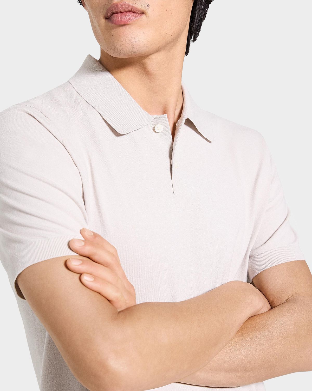Theory Men 's Soris Viscose Knit Polo Shirt | Thumbnail 4