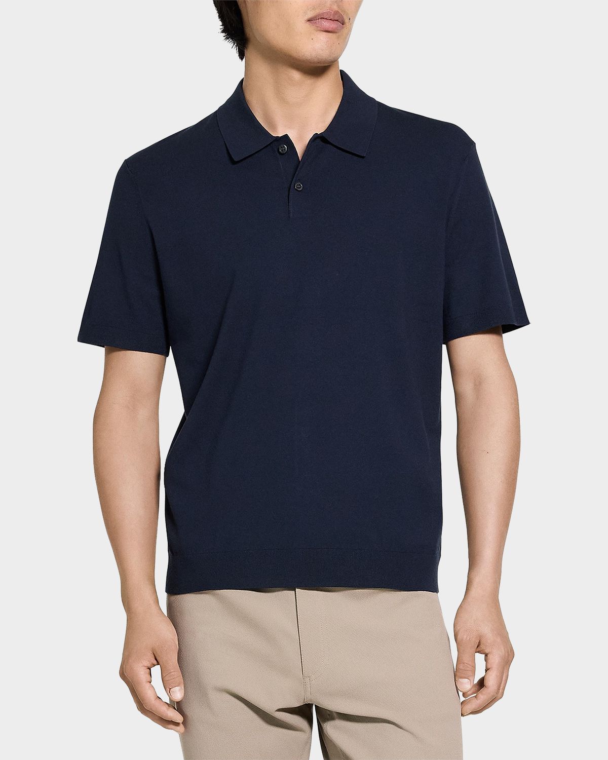 Theory Men 's Soris Viscose Knit Polo Shirt | Thumbnail 3