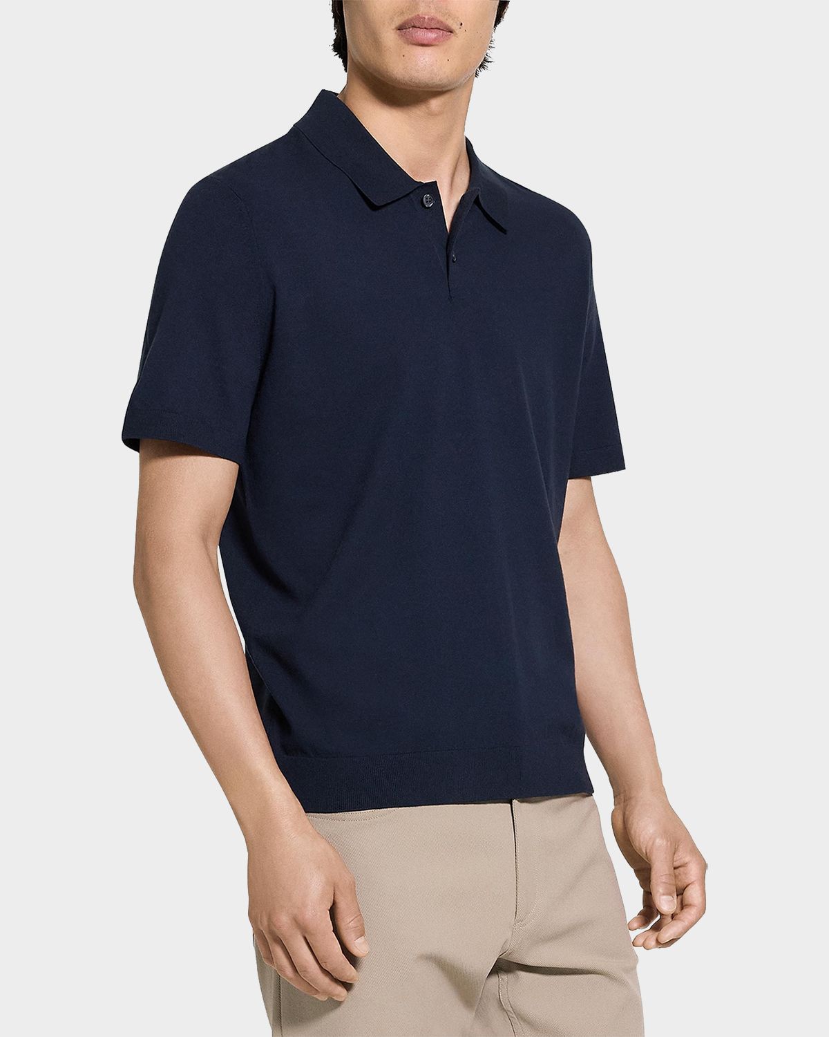 Theory Men 's Soris Viscose Knit Polo Shirt | Thumbnail 5