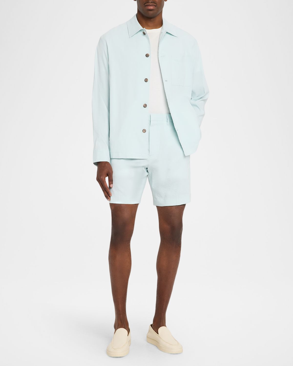 Theory Men 's Organic Linen Pocket Overshirt
