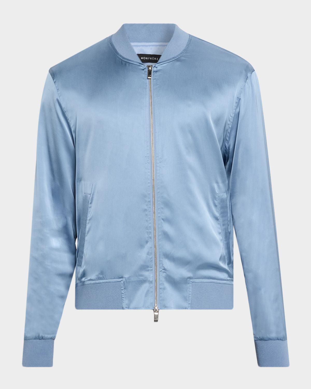 monfrere Men 's Maverick Stretch Satin Bomber Jacket