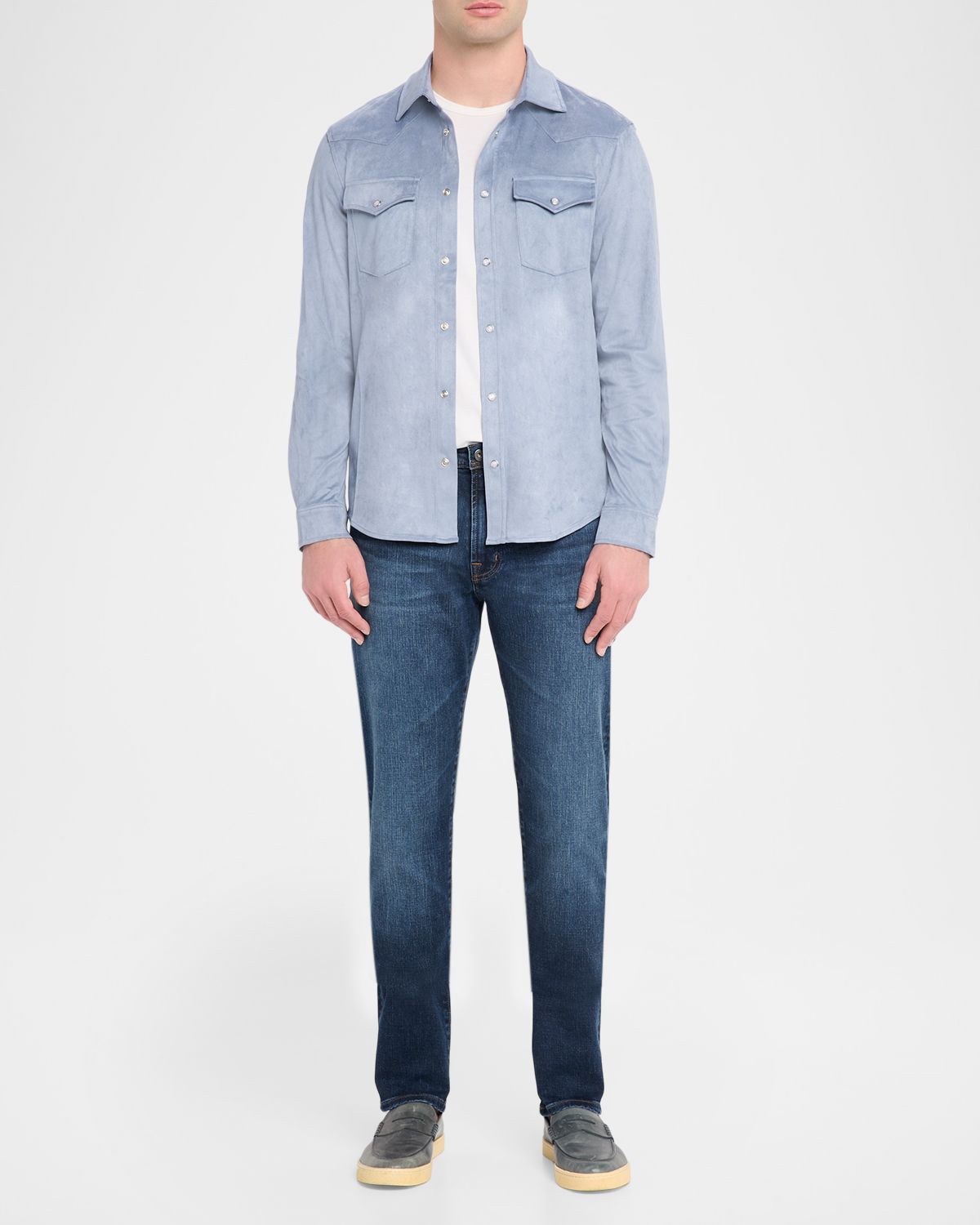 monfrere Men 's Eastwood Faux Suede Slim-Fit Shirt