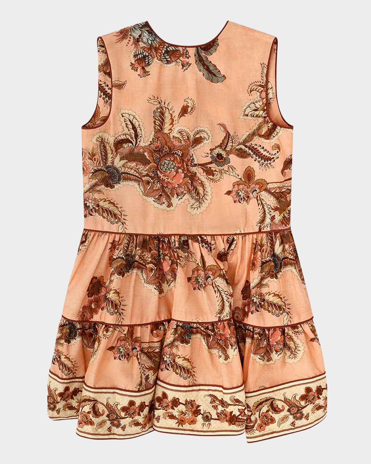 Zimmermann Girl's Aster Sleeveless Tiered Dress, Size 1-1
