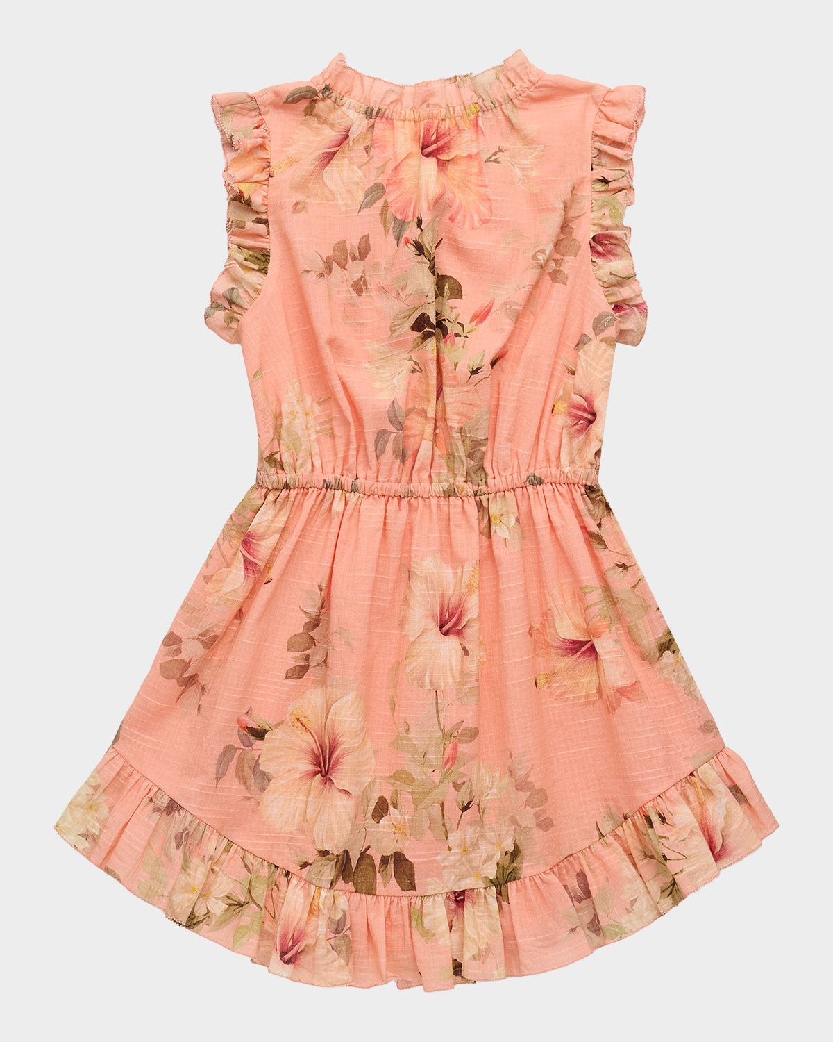 Zimmermann Girl's Mahon Hibiscus-Printed Flip Dress, Size 1-12