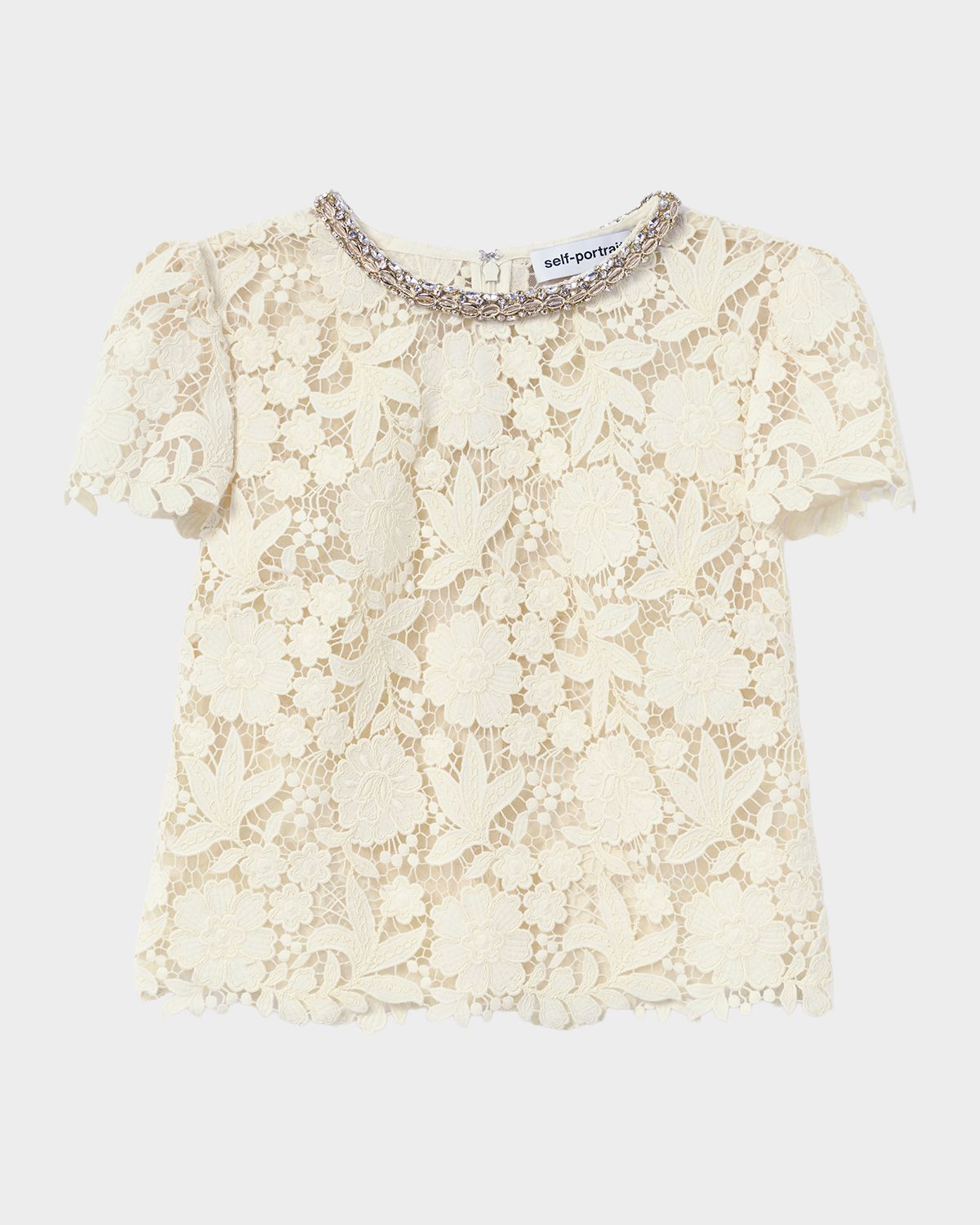 Self-Portrait Floral Lace Top