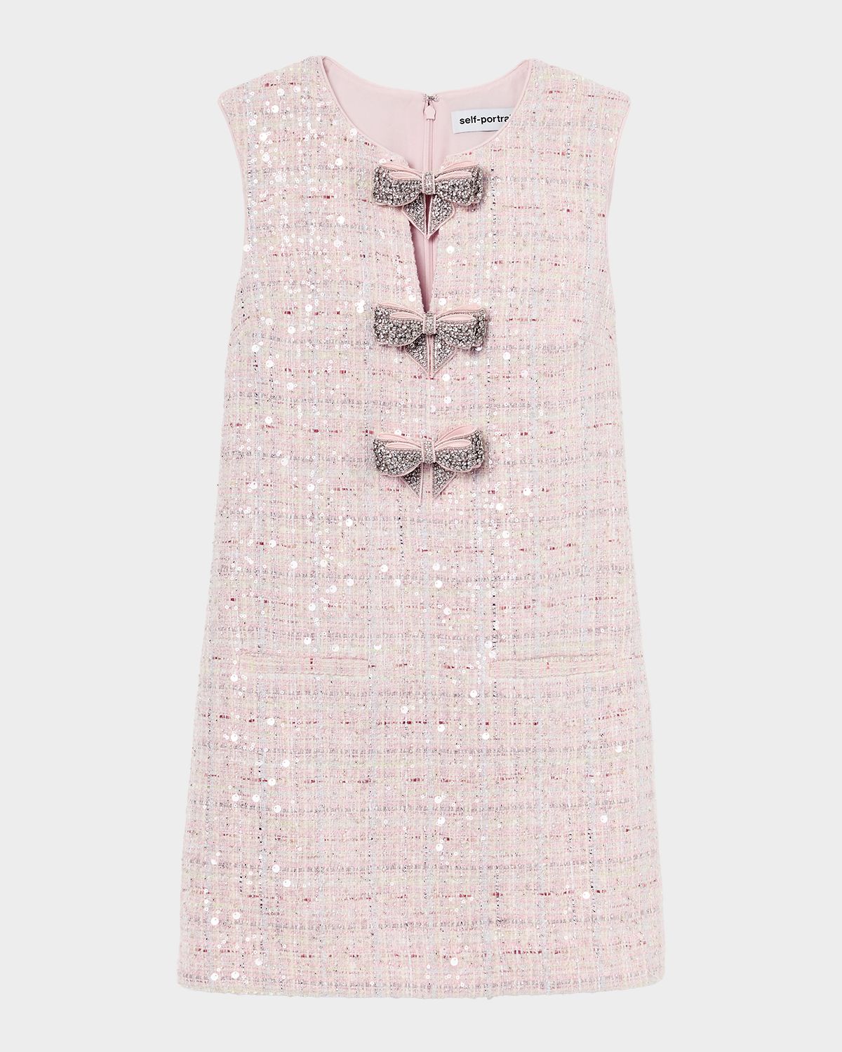 Self-Portrait Sequined Boucle Mini Dress