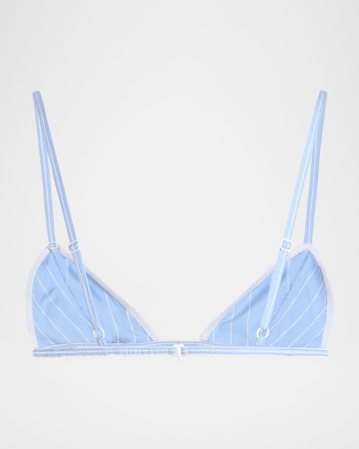 Dolce & Gabbana Striped Crystal-Embellished Poplin Bra