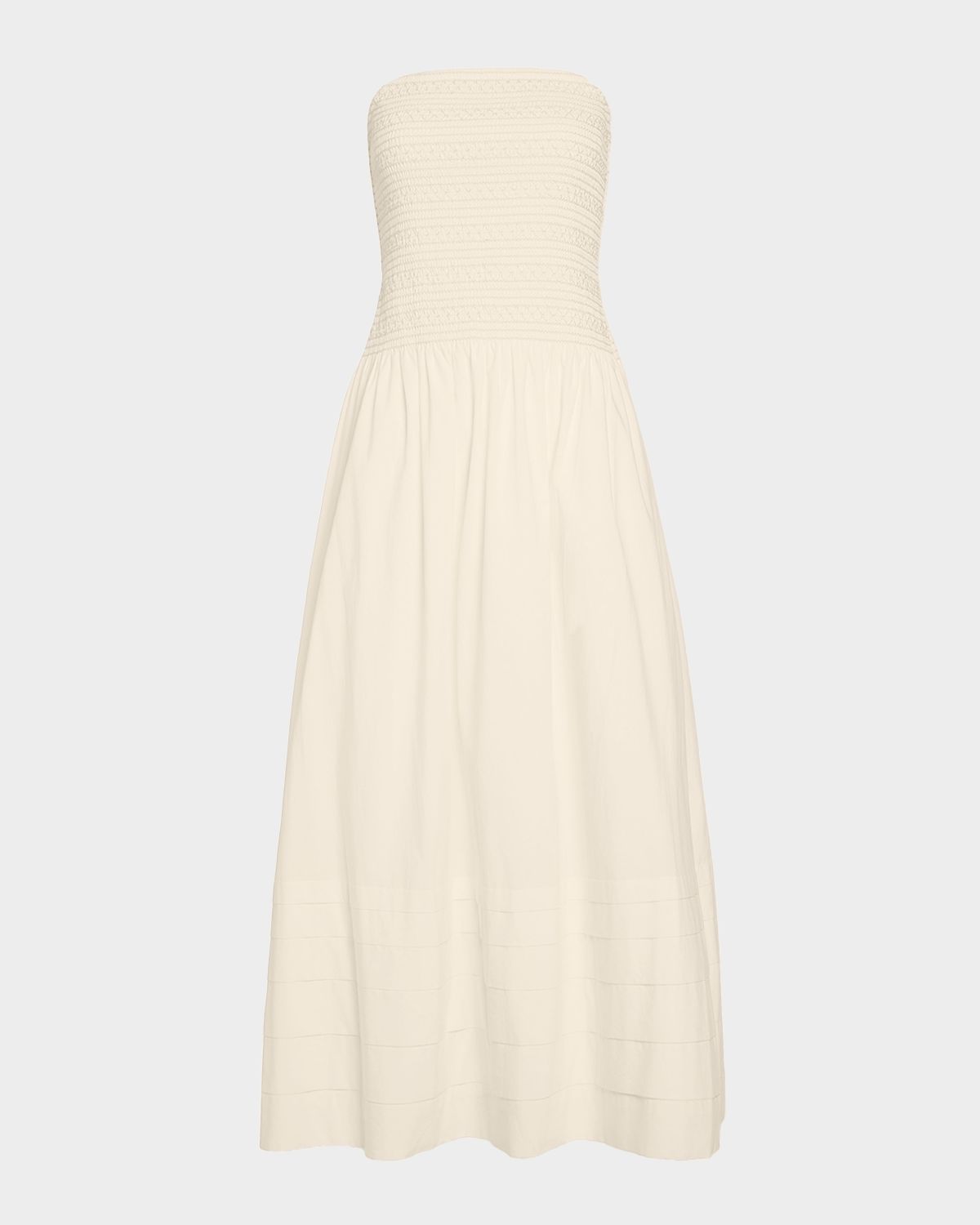 Ramy Brook Jace Smocked Strapless Maxi Dress
