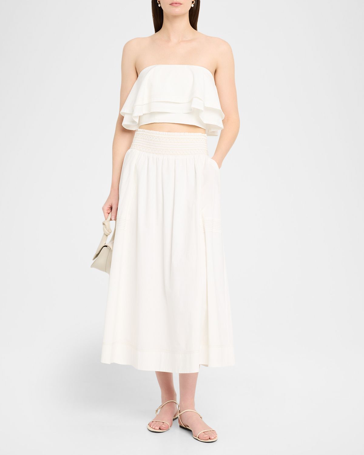 Ramy Brook Poppy Strapless Ruffle Top