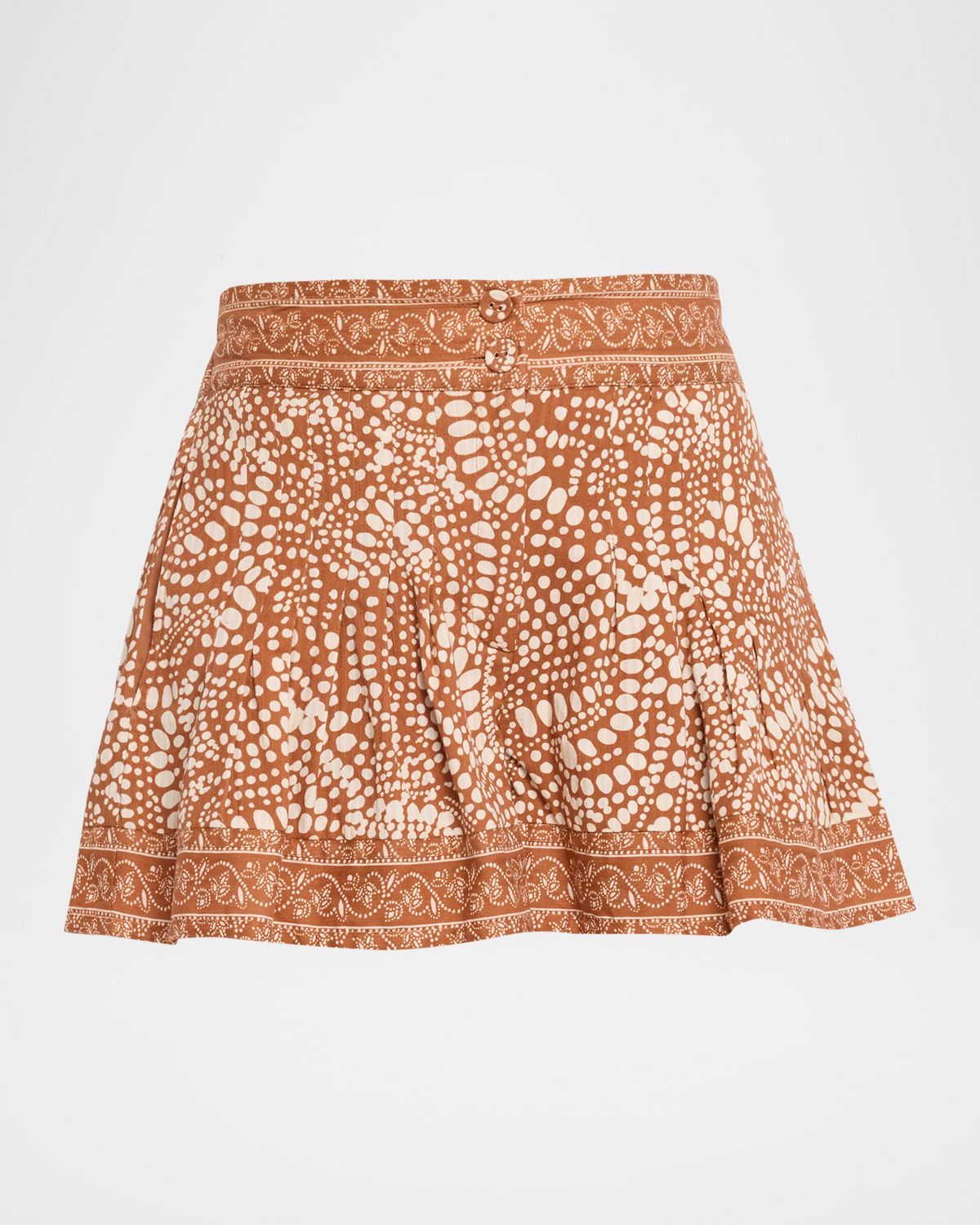Ramy Brook Quinn Printed Pleat Mini Shorts
