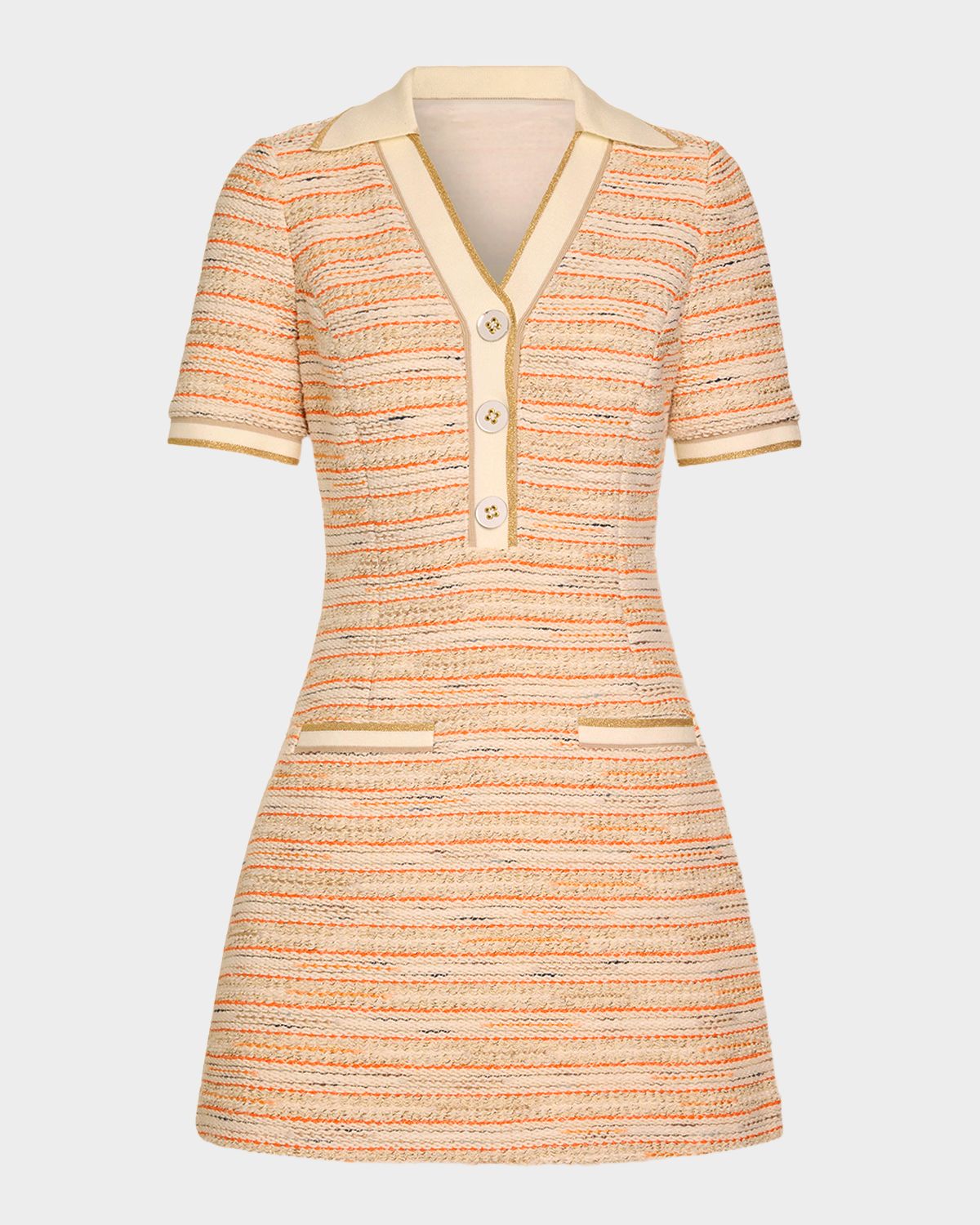 Ramy Brook Blythe Tweed Collared Mini Dress