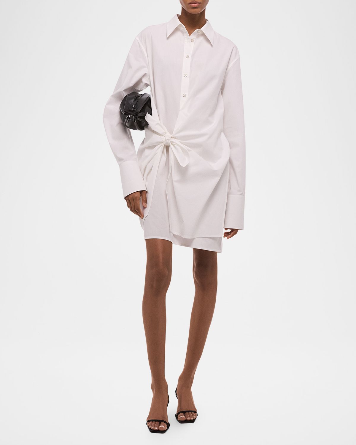 Helmut Lang Knotted Cotton Shirtdress | Thumbnail 9 Helmut Lang Knotted Cotton Shirtdress | Thumbnail 9