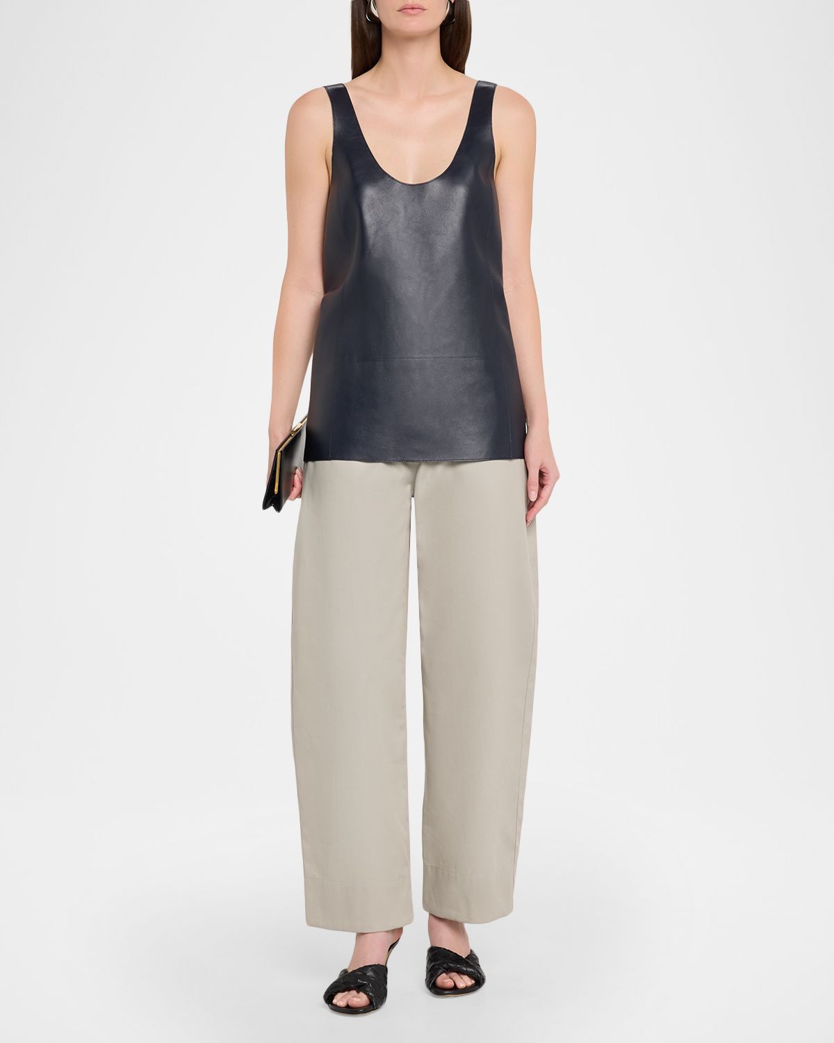 Bottega Veneta Scoop-Neck Open-Back Leather Tank Top | Thumbnail 6 Bottega Veneta Scoop-Neck Open-Back Leather Tank Top | Thumbnail 6