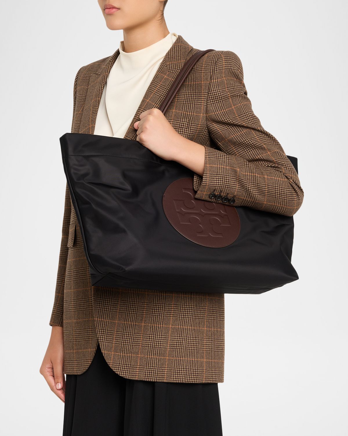 Tory Burch Ella Twist Reversible Nylon Tote Bag