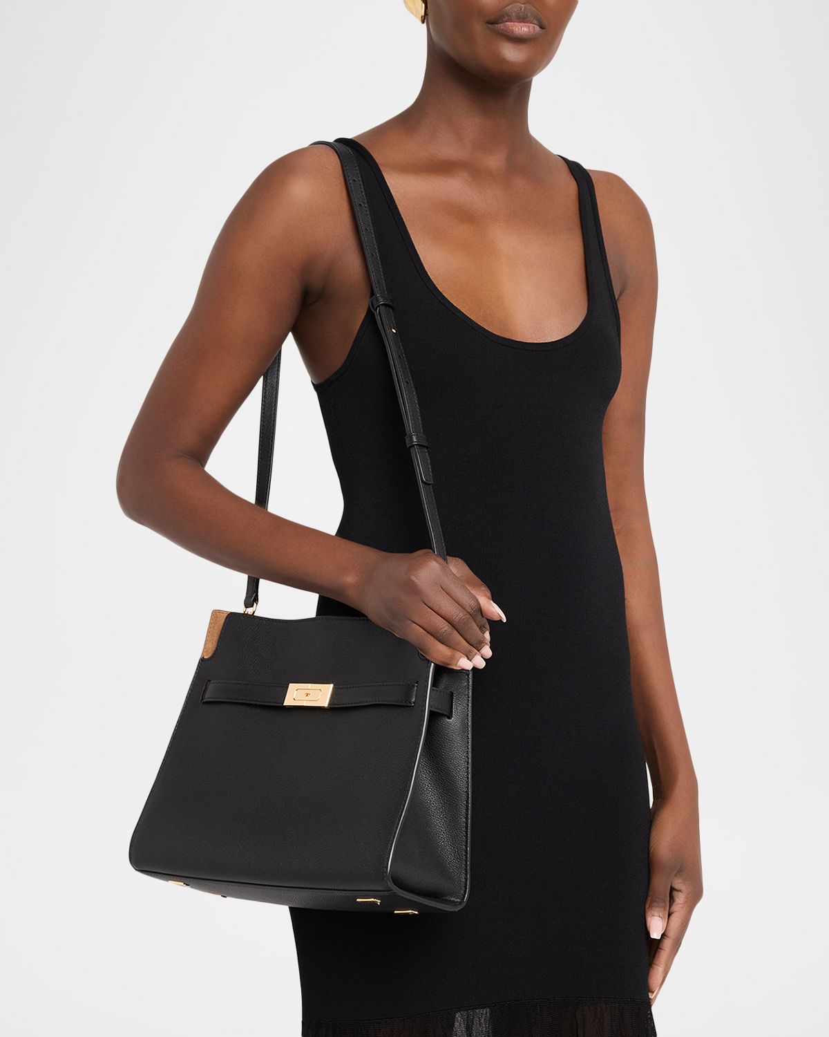 Tory Burch Lee Radziwill Small Leather Double Shoulder Bag