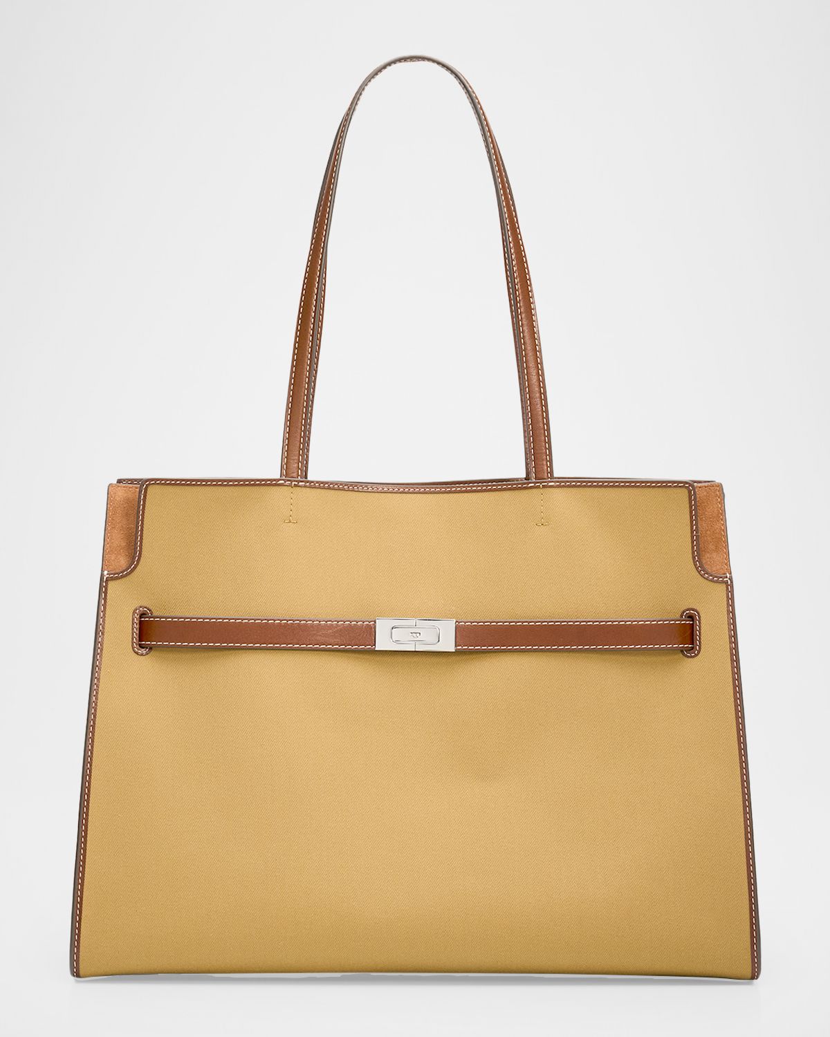 Tory Burch Lee Radziwill Canvas Tote Bag