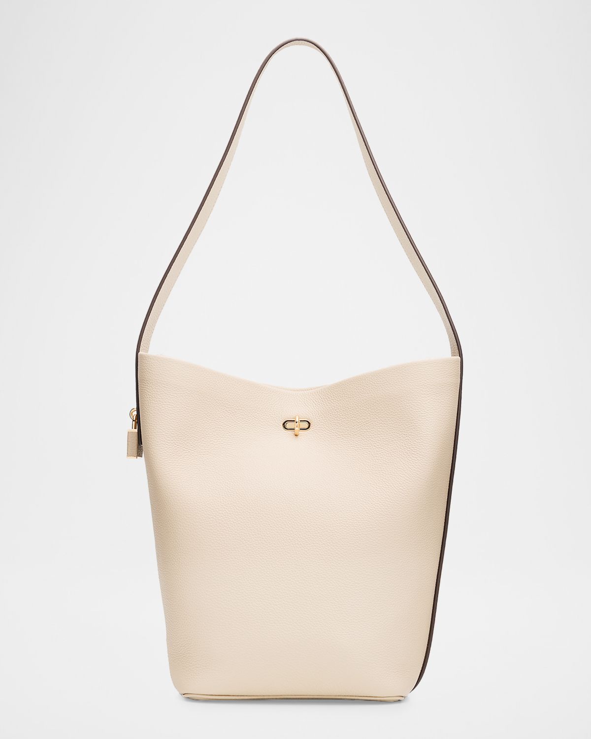 Tory Burch Lock Slim Leather Bucket Bag