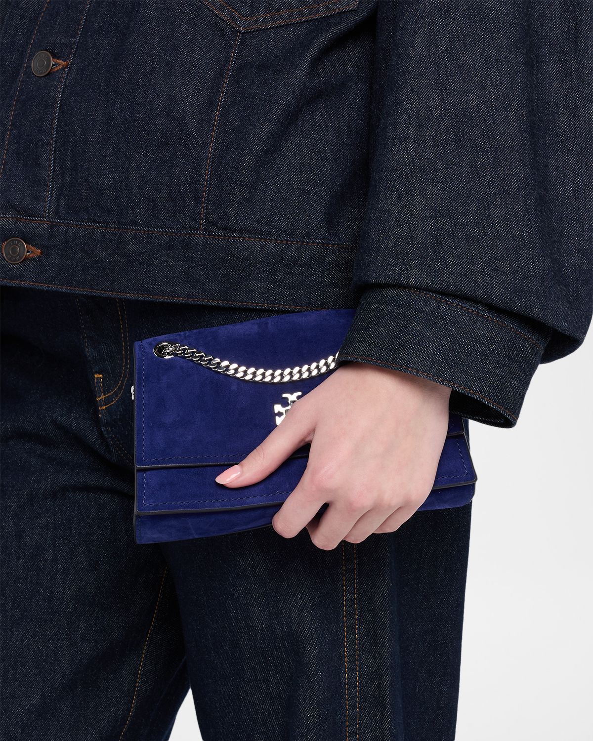 Tory Burch Kira Turnlock Suede Convertible Shoulder Bag