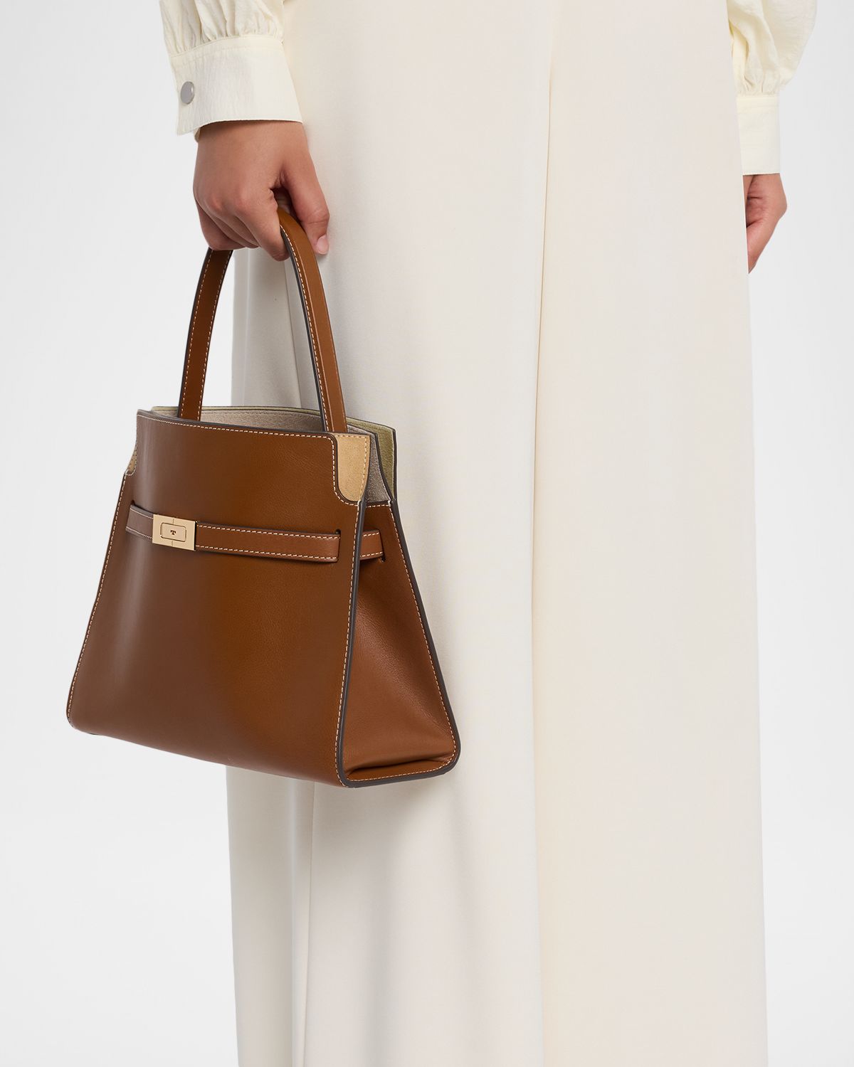 Tory Burch Lee Radziwill Small Leather Double Shoulder Bag