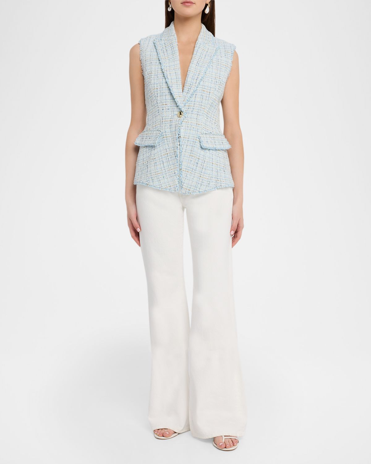 Generation Love Rialto Tweed Sleeveless Blazer
