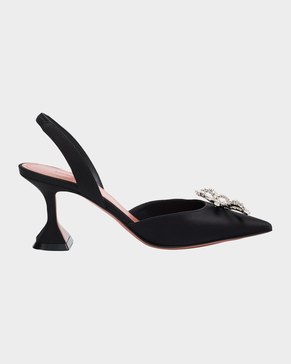 Amina Muaddi 70mm Rosie Embellished Satin Slingback Pumps | Thumbnail 5