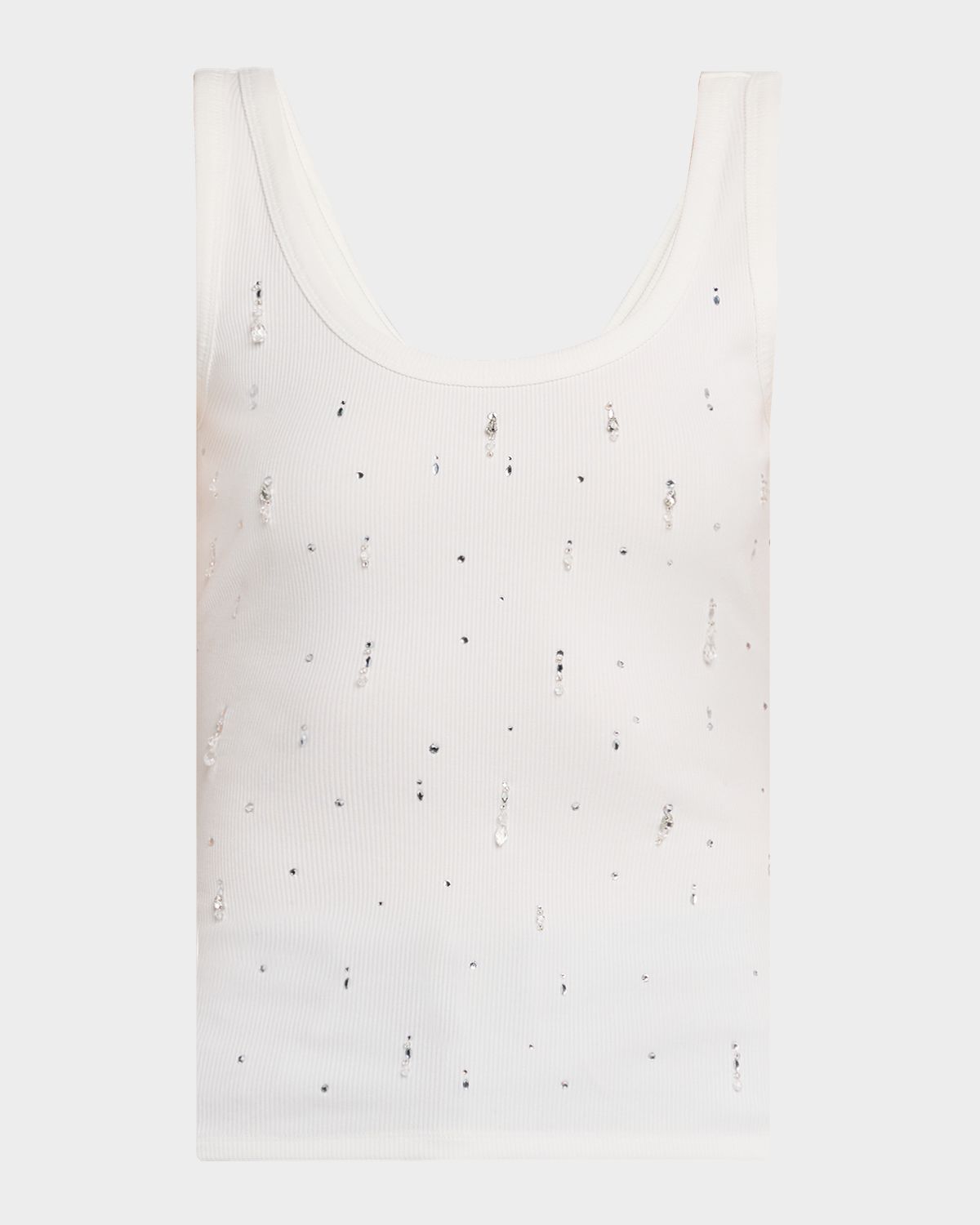 Generation Love Evita Embellished Rib-Knit Jersey Tank Top