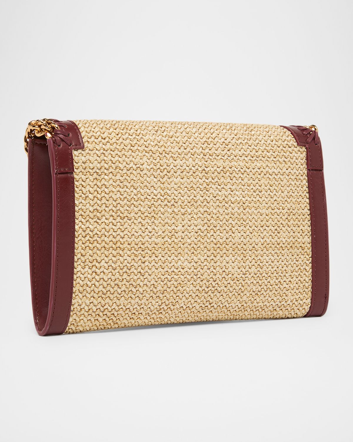 Stella McCartney High Summer Falabella Raffia Wallet Crossbody Bag