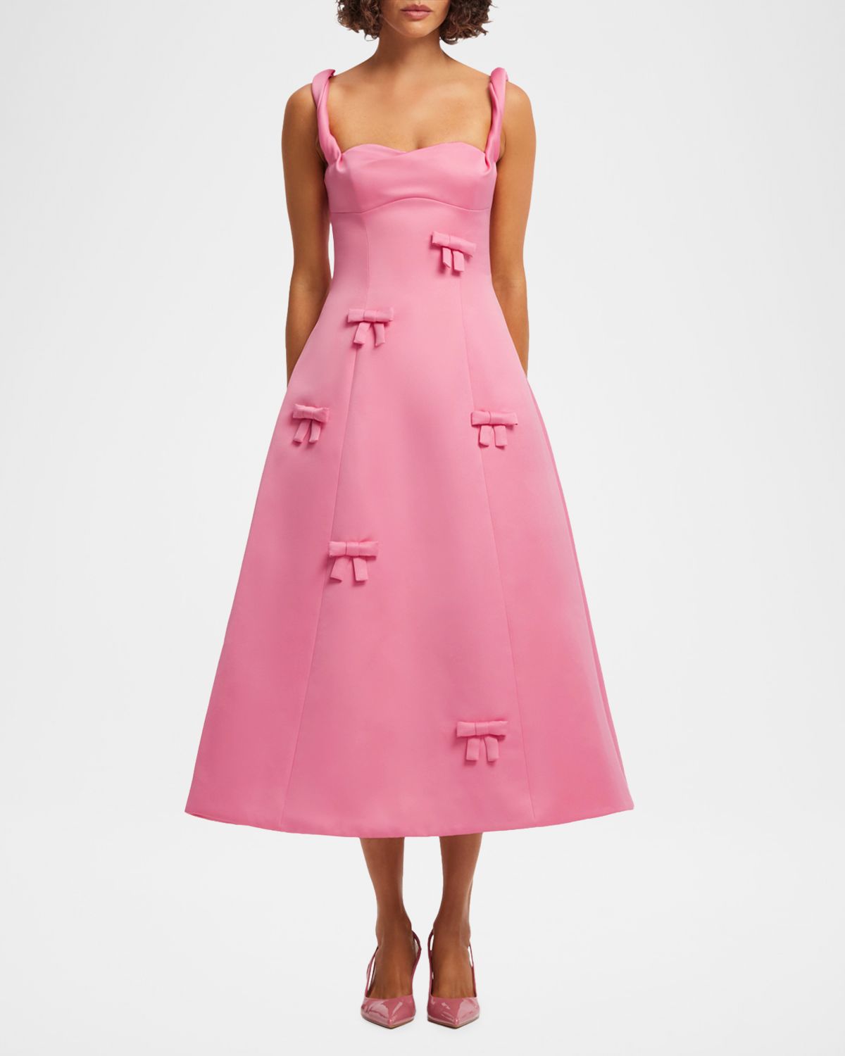 LEO LIN Beatrice Bow Midi Dress | Thumbnail 7