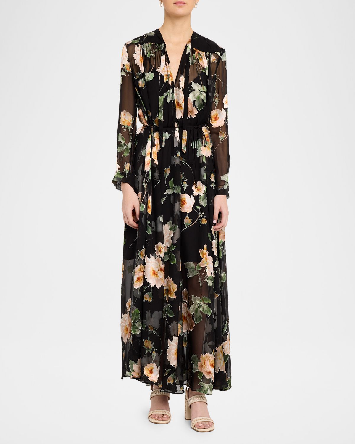 Zimmermann Luna Burnout Floral Maxi Dress
