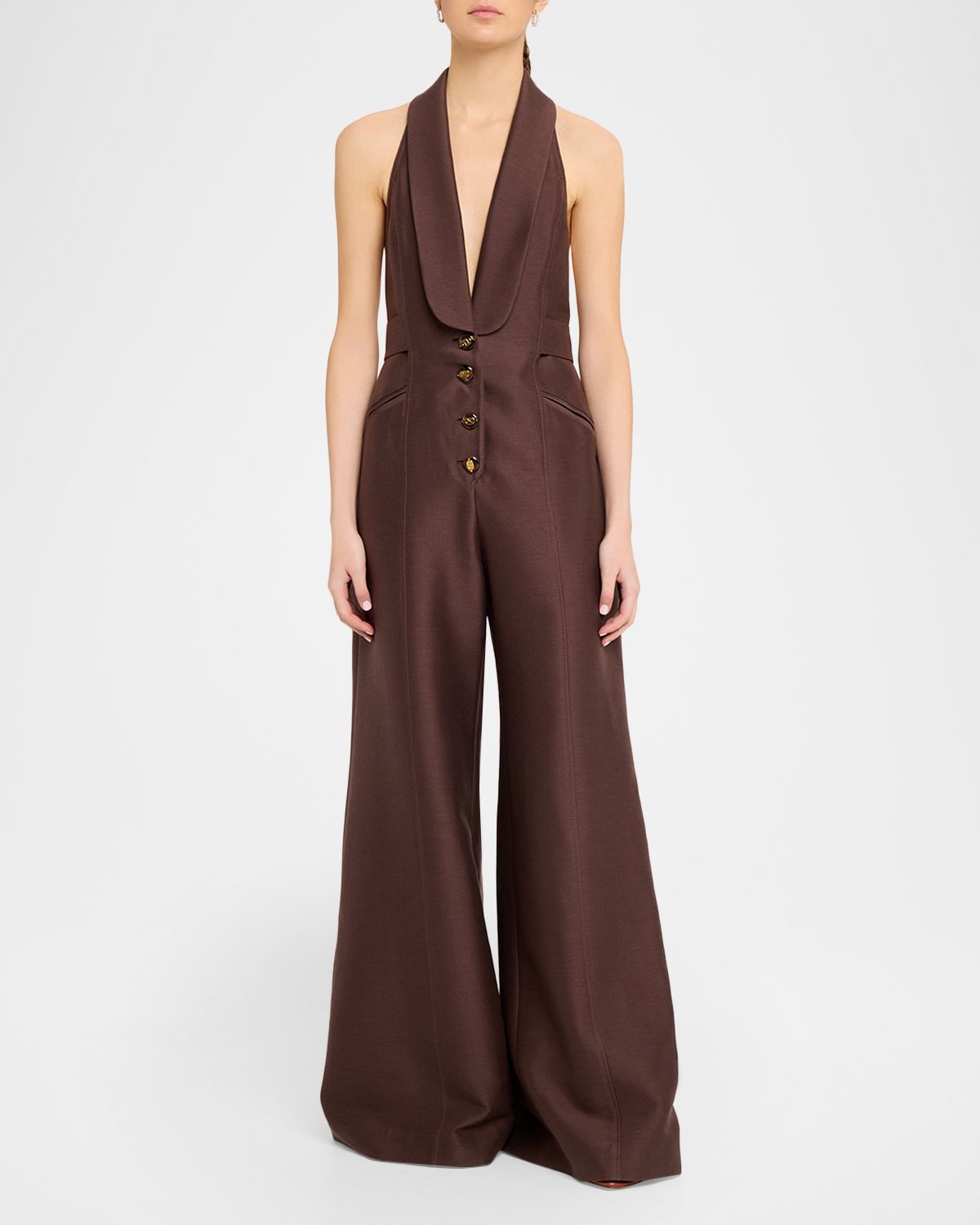 Zimmermann Alchemy Wide-Leg Tuxedo Jumpsuit