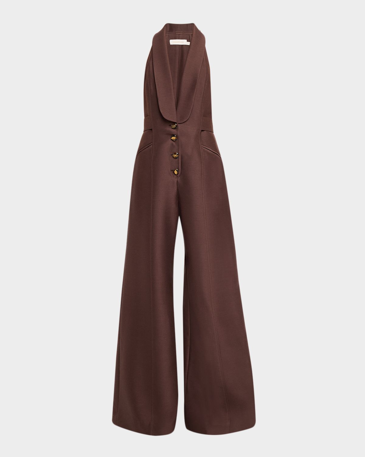 Zimmermann Alchemy Wide-Leg Tuxedo Jumpsuit