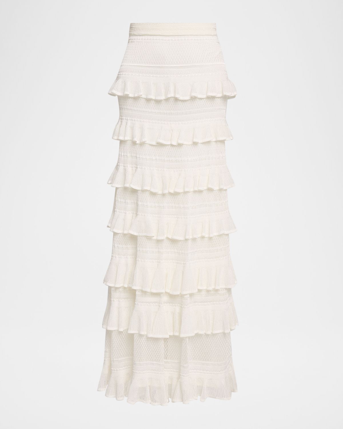 Zimmermann Luna Lace Ruffled Maxi Skirt