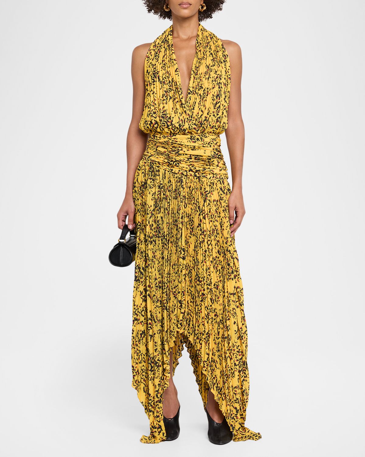 Proenza Schouler Paulina Pleated Halter Handkerchief Maxi Dress | Thumbnail 5 Proenza Schouler Paulina Pleated Halter Handkerchief Maxi Dress | Thumbnail 5