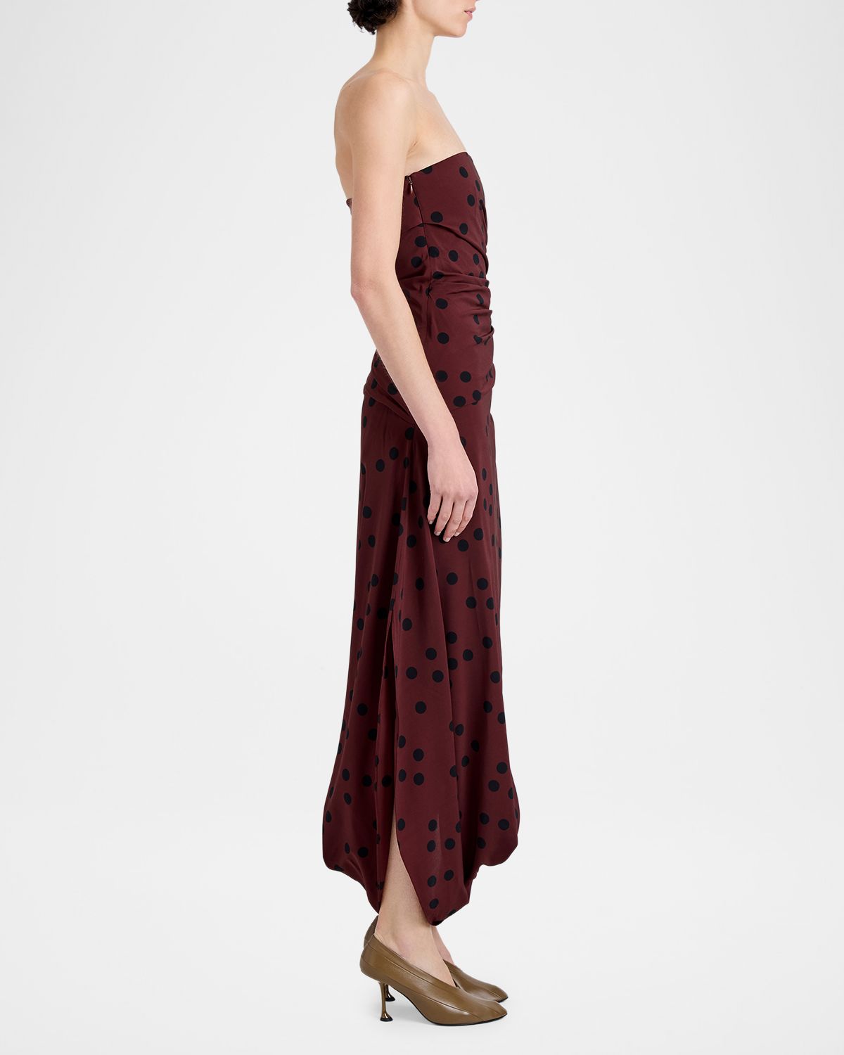 Proenza Schouler Nayara Printed Dot Stetch Viscose Dress | Thumbnail 10 Proenza Schouler Nayara Printed Dot Stetch Viscose Dress | Thumbnail 10