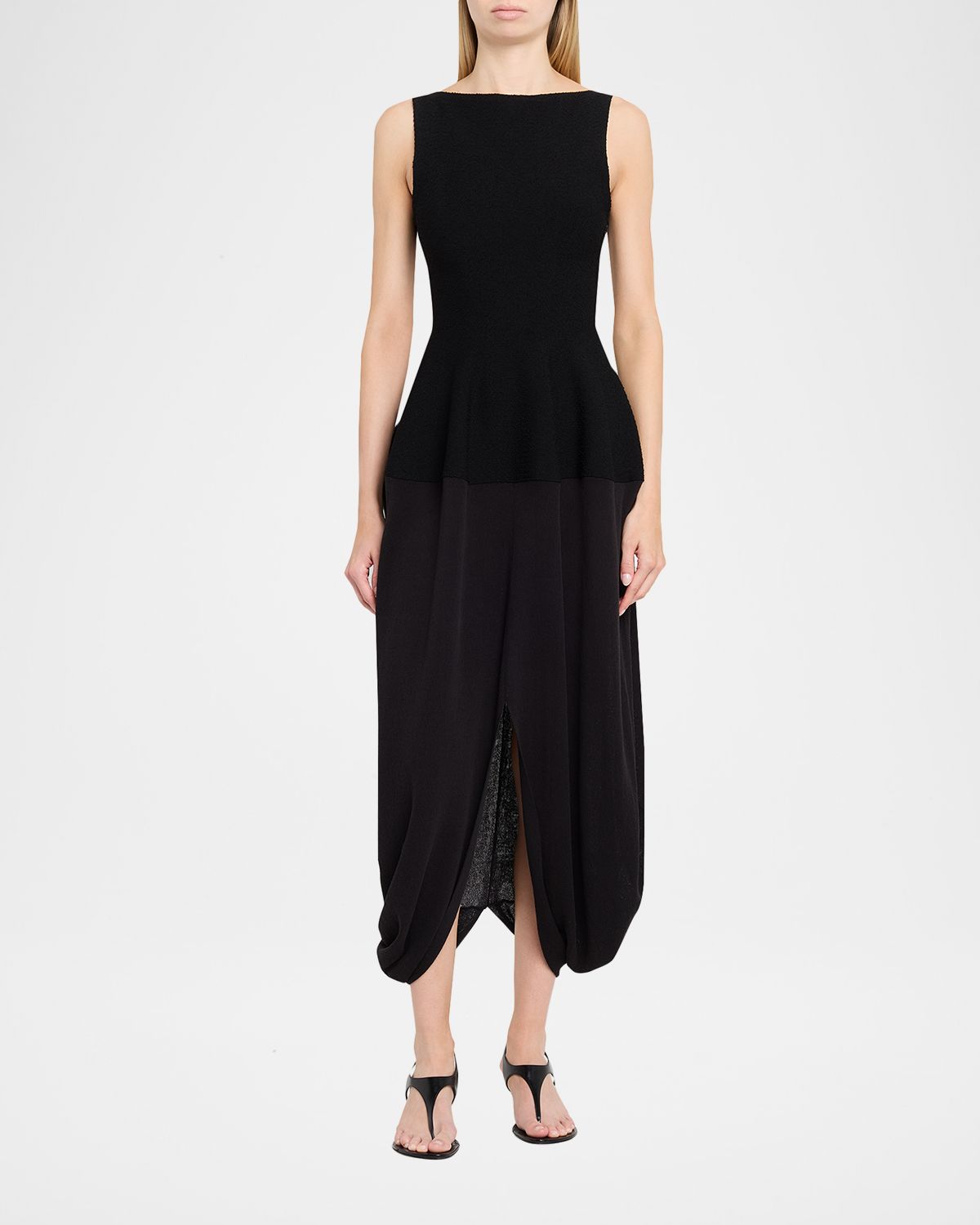 Proenza Schouler Sukki Sleeveless Draped Cocoon Midi Dress | Thumbnail 3 Proenza Schouler Sukki Sleeveless Draped Cocoon Midi Dress | Thumbnail 3