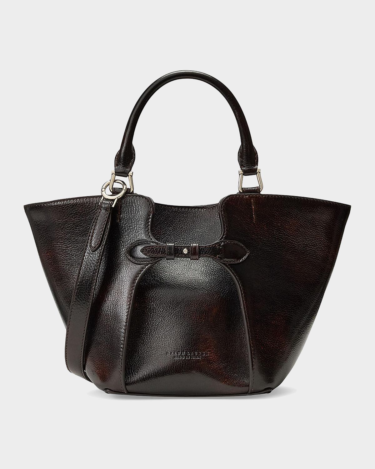 Ralph Lauren Collection The Ralph Mini Belted Leather Tote Bag | Thumbnail 3
