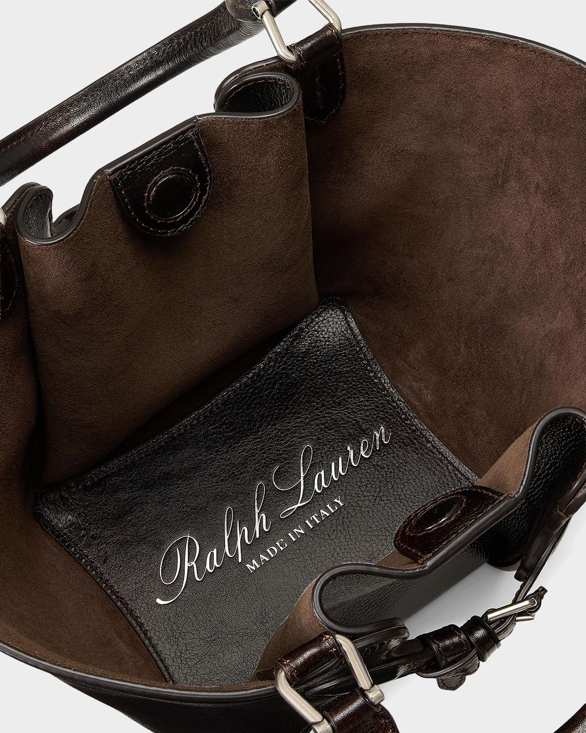 Ralph Lauren Collection The Ralph Mini Belted Leather Tote Bag | Thumbnail 4