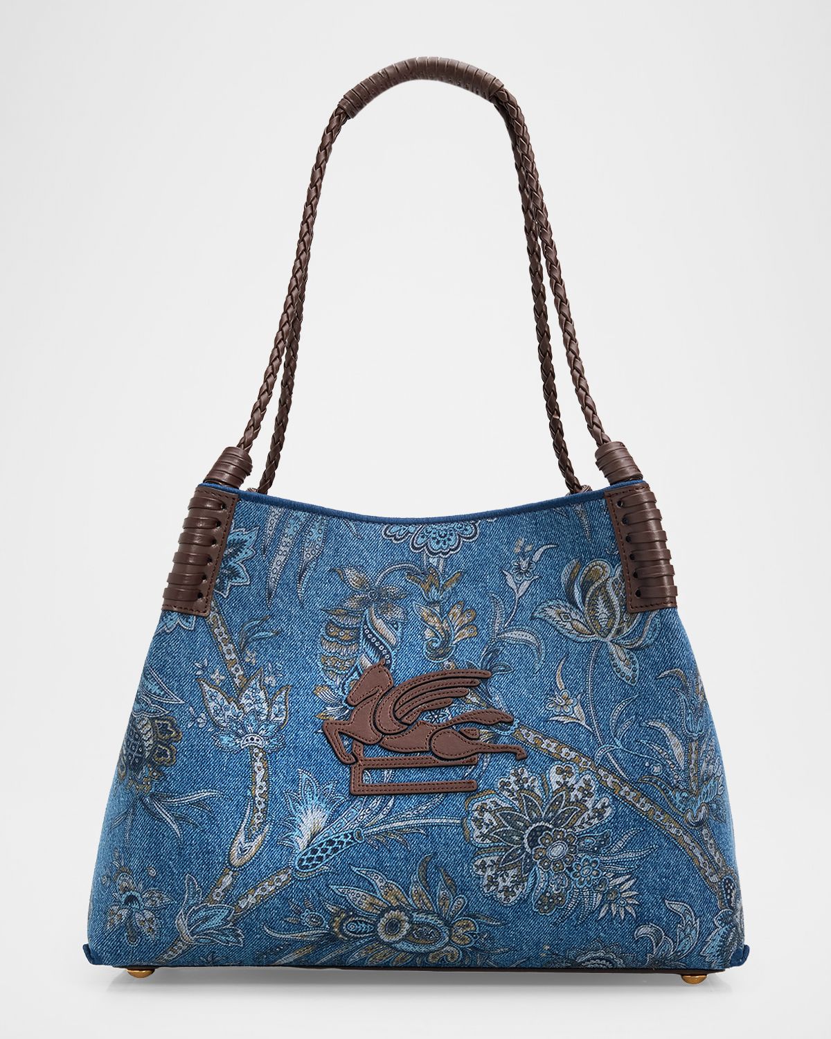 Etro Libra Printed Denim Shopping Tote Bag | Image 1 Etro Libra Printed Denim Shopping Tote Bag | Image 1
