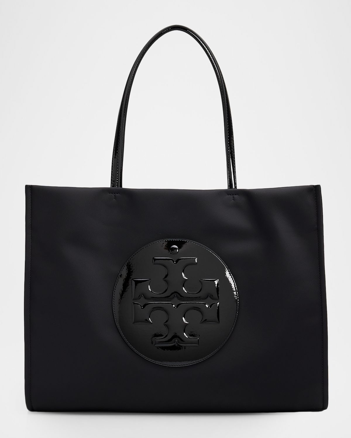 Tory Burch Ella Logo Patch Patent Tote Bag