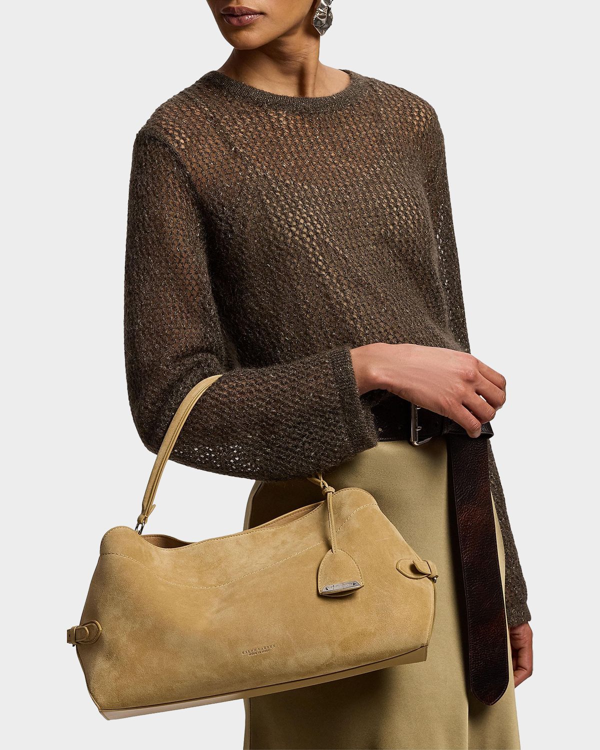 Ralph Lauren Collection The Ralph Suede Shoulder Bag | Thumbnail 7 Ralph Lauren Collection The Ralph Suede Shoulder Bag | Thumbnail 7