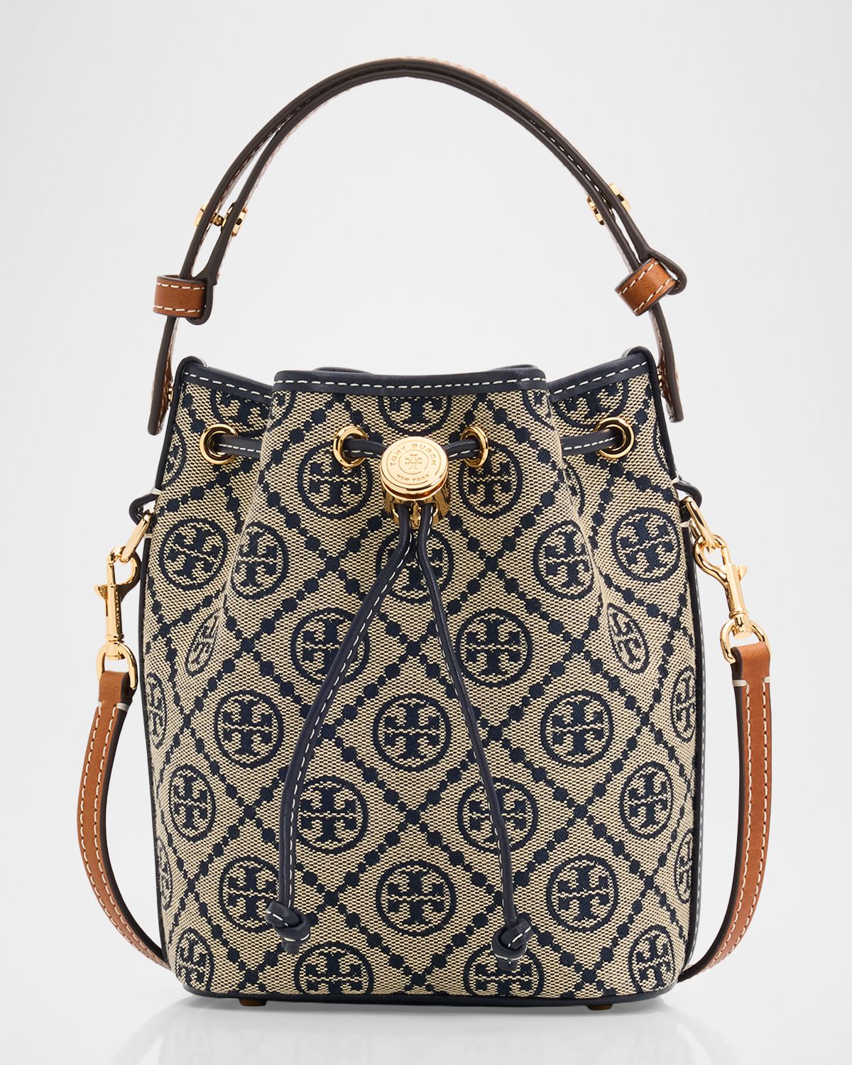 Tory Burch T Monogram Mini Jacquard Bucket Bag