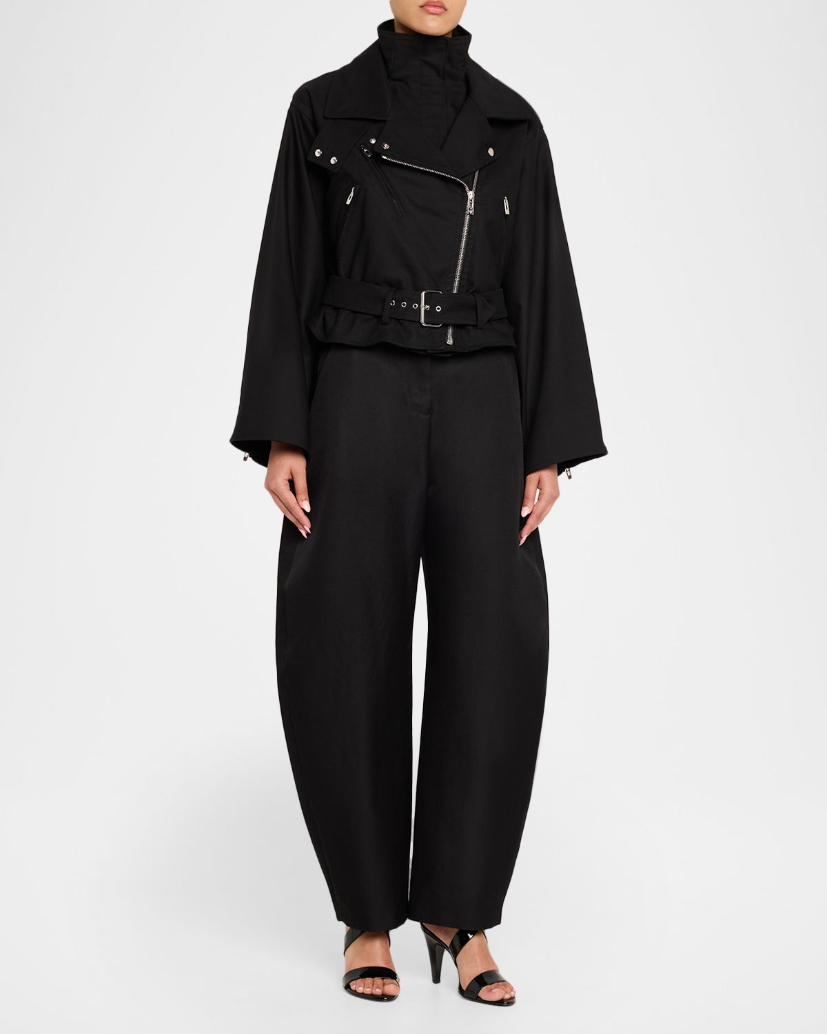 ALAIA Layered Cotton Biker Jacket