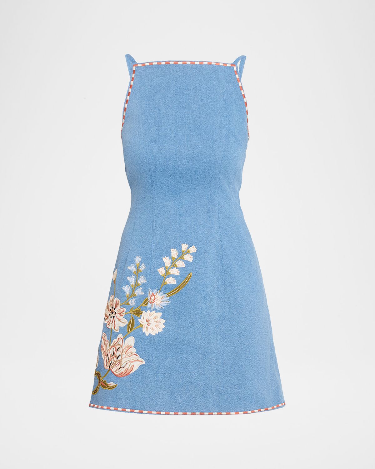 Veronica Beard Chester Embroidered Mini Dress