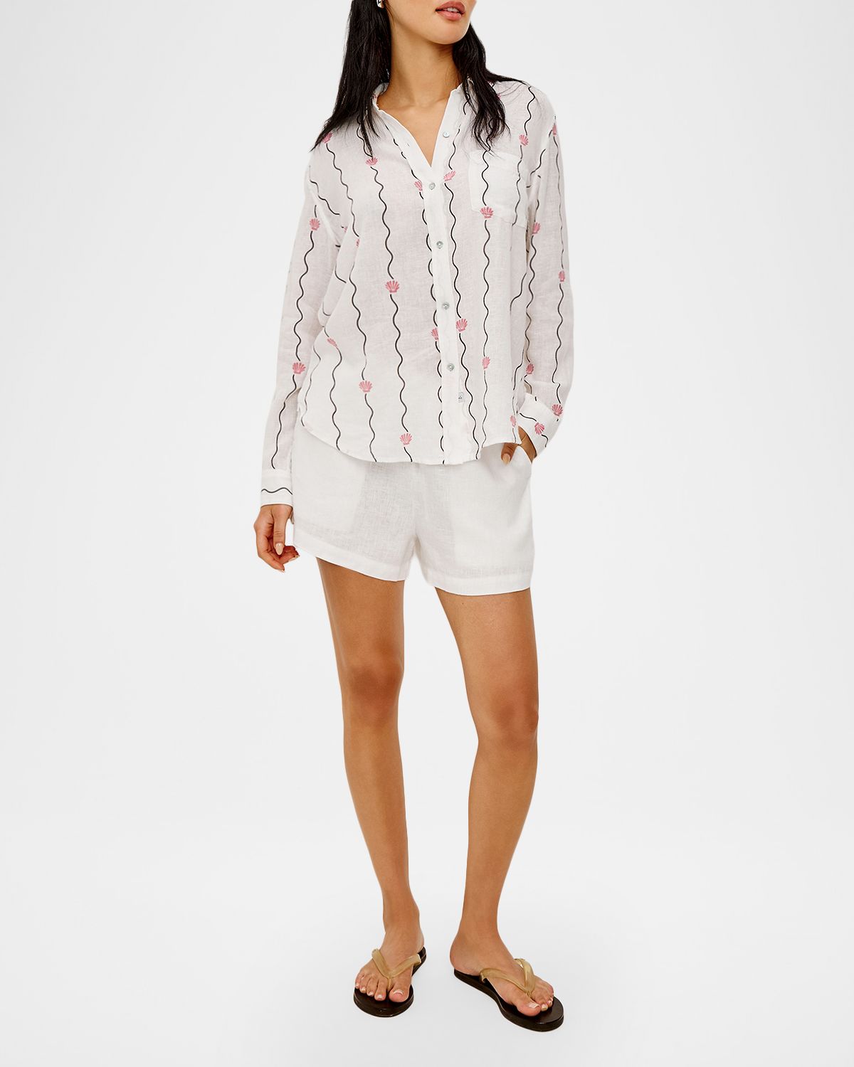 Rails Charli Seashell Embroidered Shirt