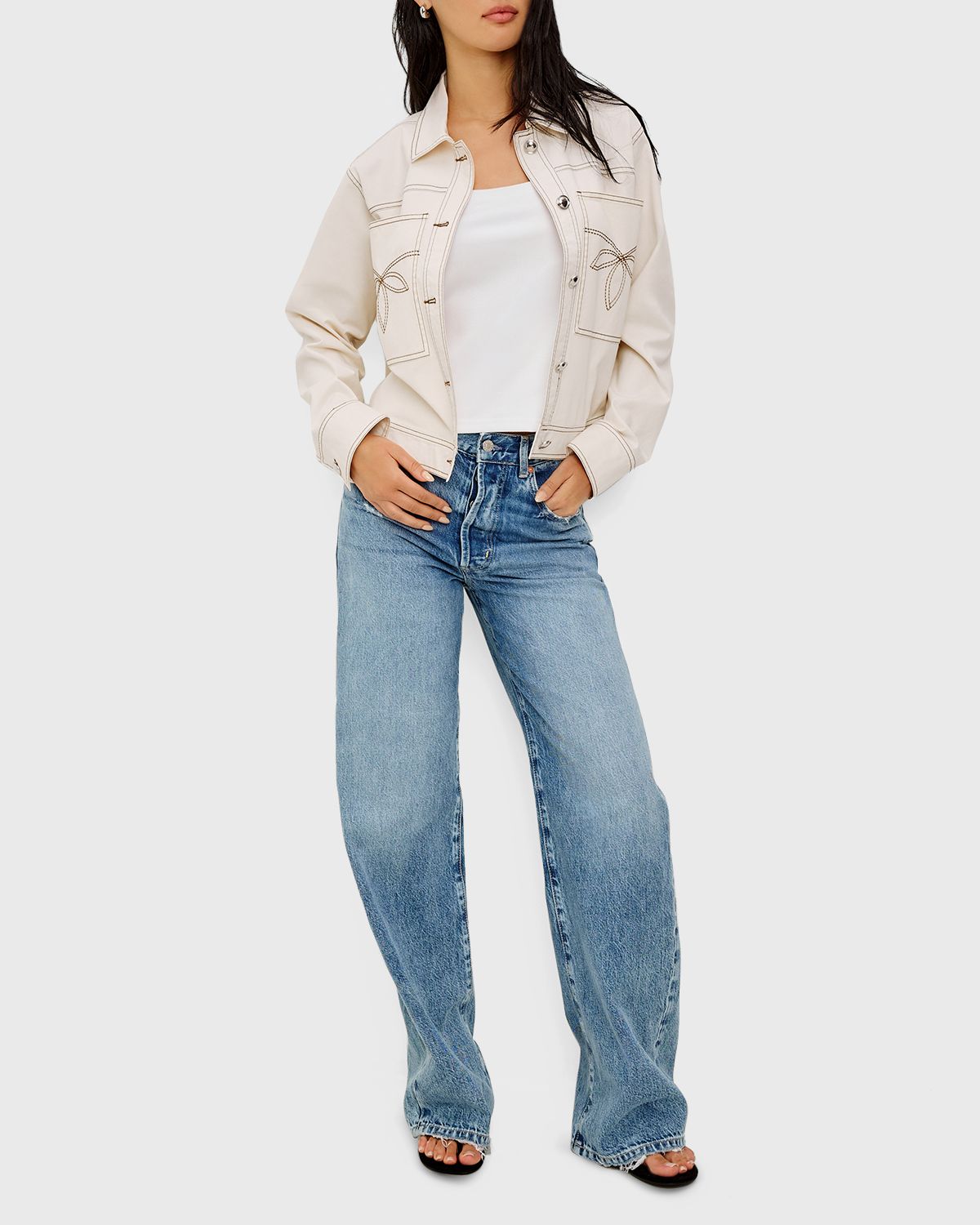 Rails Briggs Top-Stitch Denim Jacket