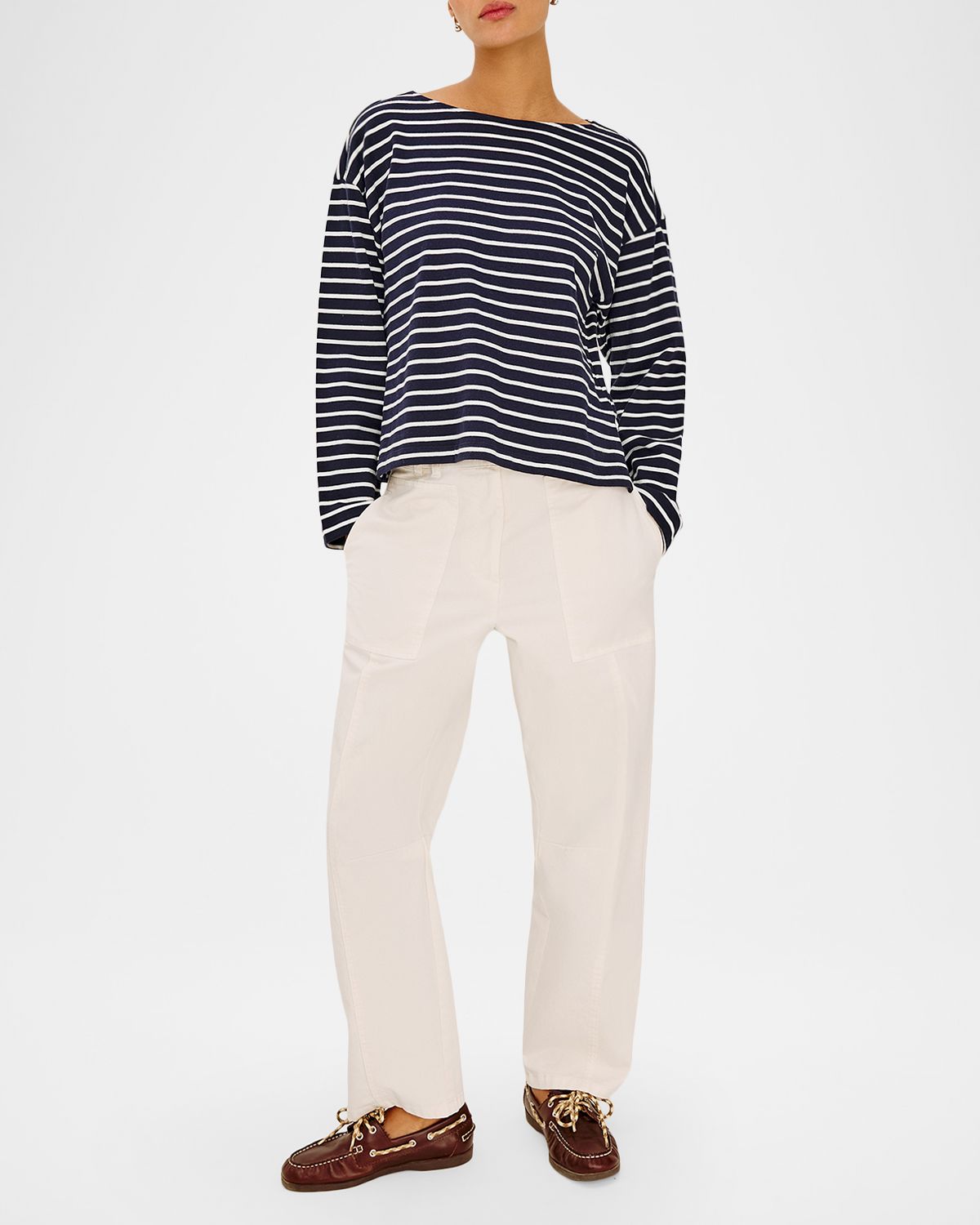 Rails Lunar Stretch-Cotton Twill Straight-Leg Pants